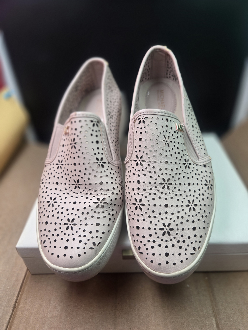 Michael Kors Women's Perforated Slip-On Sneakers in Light Pink